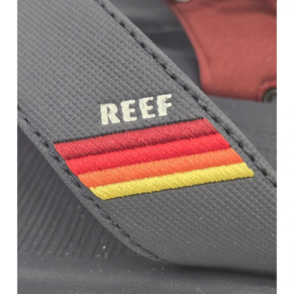 Reef Men's Santa Ana Flip Flops Navy Blue Water-Friendly Comfort Sandals Size 9